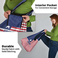 Liberia Flag Style Grocery Bag The Love of Liberty Brought Us Here