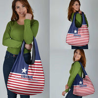 Liberia Flag Style Grocery Bag The Love of Liberty Brought Us Here