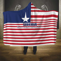 Liberia Flag Style Hooded Blanket The Love of Liberty Brought Us Here
