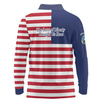 Liberia Flag Style Long Sleeve Polo Shirt The Love of Liberty Brought Us Here
