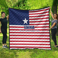 Liberia Flag Style Quilt The Love of Liberty Brought Us Here