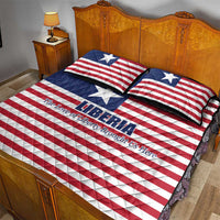 Liberia Flag Style Quilt Bed Set The Love of Liberty Brought Us Here