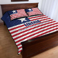 Liberia Flag Style Quilt Bed Set The Love of Liberty Brought Us Here