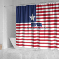 Liberia Flag Style Shower Curtain The Love of Liberty Brought Us Here