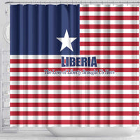 Liberia Flag Style Shower Curtain The Love of Liberty Brought Us Here