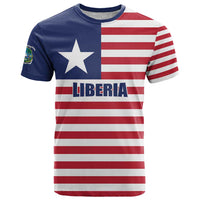 Liberia Flag Style T Shirt The Love of Liberty Brought Us Here