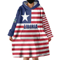 Liberia Flag Style Wearable Blanket Hoodie The Love of Liberty Brought Us Here
