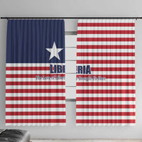 Liberia Flag Style Window Curtain The Love of Liberty Brought Us Here