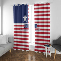Liberia Flag Style Window Curtain The Love of Liberty Brought Us Here
