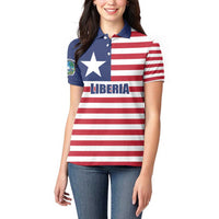 Liberia Flag Style Women Polo Shirt The Love of Liberty Brought Us Here