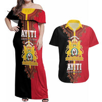 Haiti First Empire 1804-1806 Couples Matching Off Shoulder Maxi Dress and Hawaiian Shirt Liberte ou la Mort!