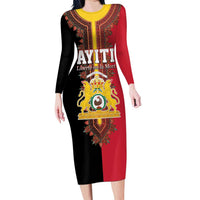 Haiti First Empire 1804-1806 Family Matching Long Sleeve Bodycon Dress and Hawaiian Shirt Liberte ou la Mort!