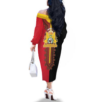 Haiti First Empire 1804-1806 Family Matching Off The Shoulder Long Sleeve Dress and Hawaiian Shirt Liberte ou la Mort!