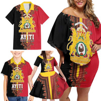 Haiti First Empire 1804-1806 Family Matching Off Shoulder Short Dress and Hawaiian Shirt Liberte ou la Mort!