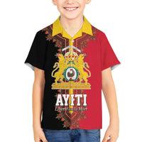 Haiti First Empire 1804-1806 Family Matching Short Sleeve Bodycon Dress and Hawaiian Shirt Liberte ou la Mort!