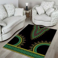 Liberia Coat of Arms Area Rug African Dashiki Style