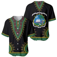 Liberia Coat of Arms Baseball Jersey African Dashiki Style