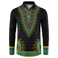 Liberia Coat of Arms Button Sweatshirt African Dashiki Style