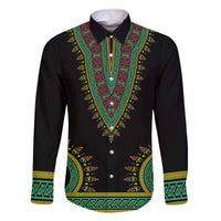 Liberia Coat of Arms Family Matching Off The Shoulder Long Sleeve Dress and Hawaiian Shirt African Dashiki Style