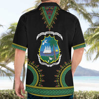 Liberia Coat of Arms Hawaiian Shirt African Dashiki Style