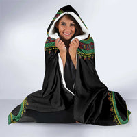 Liberia Coat of Arms Hooded Blanket African Dashiki Style