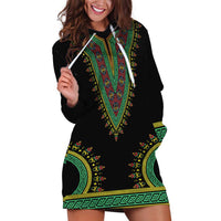 Liberia Coat of Arms Hoodie Dress African Dashiki Style