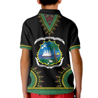 Liberia Coat of Arms Kid Polo Shirt African Dashiki Style
