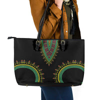 Liberia Coat of Arms Leather Tote Bag African Dashiki Style