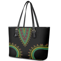 Liberia Coat of Arms Leather Tote Bag African Dashiki Style