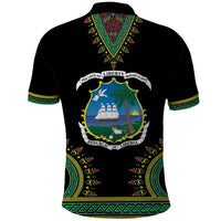 Liberia Coat of Arms Polo Shirt African Dashiki Style