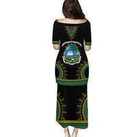 Liberia Coat of Arms Puletasi African Dashiki Style