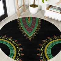 Liberia Coat of Arms Round Carpet African Dashiki Style
