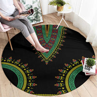 Liberia Coat of Arms Round Carpet African Dashiki Style