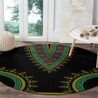 Liberia Coat of Arms Round Carpet African Dashiki Style