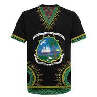 Liberia Coat of Arms Rugby Jersey African Dashiki Style