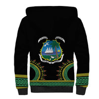 Liberia Coat of Arms Sherpa Hoodie African Dashiki Style