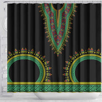 Liberia Coat of Arms Shower Curtain African Dashiki Style