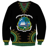 Liberia Coat of Arms Sweatshirt African Dashiki Style
