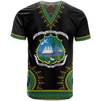 Liberia Coat of Arms T Shirt African Dashiki Style