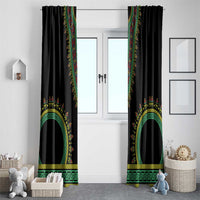 Liberia Coat of Arms Window Curtain African Dashiki Style