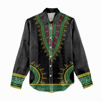 Liberia Coat of Arms Women Casual Shirt African Dashiki Style