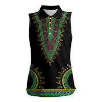 Liberia Coat of Arms Women Sleeveless Polo Shirt African Dashiki Style