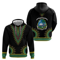 Liberia Coat of Arms Zip Hoodie African Dashiki Style