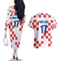 Netherlands North Brabant Province Custom Couples Matching Off The Shoulder Long Sleeve Dress and Hawaiian Shirt