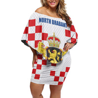 Netherlands North Brabant Province Custom Family Matching Off Shoulder Short Dress and Hawaiian Shirt