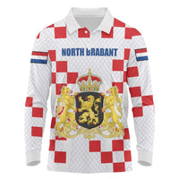 Netherlands North Brabant Province Custom Long Sleeve Polo Shirt