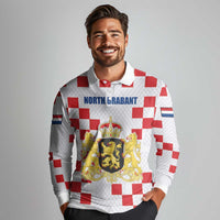 Netherlands North Brabant Province Custom Long Sleeve Polo Shirt