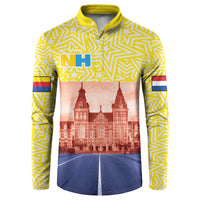 Netherlands North Holland Province Button Sweatshirt Flag Style