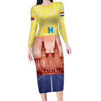 Netherlands North Holland Province Family Matching Long Sleeve Bodycon Dress and Hawaiian Shirt Flag Style