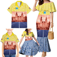Netherlands North Holland Province Family Matching Mermaid Dress and Hawaiian Shirt Flag Style